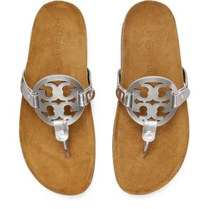 Tory Burch Miller Cloud Silver Sz 10